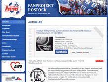 Tablet Screenshot of fanprojekt-rostock.de